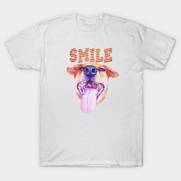 Dog smile T-Shirt by AgniArt